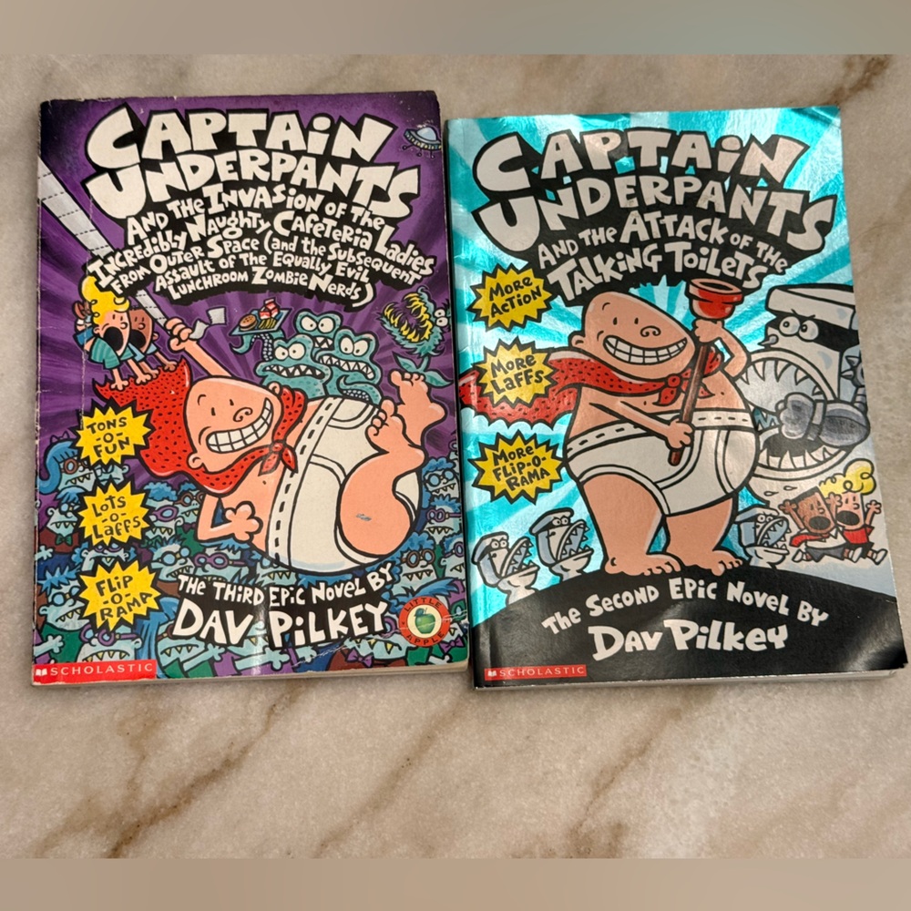 Captain Underpants Kids Book Set by Dav Pilkey
